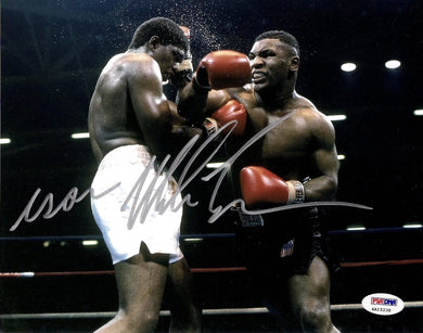 Mike Tyson Signed 8x10 Photo PSA/DNA COA w/ Iron Insc Autographed