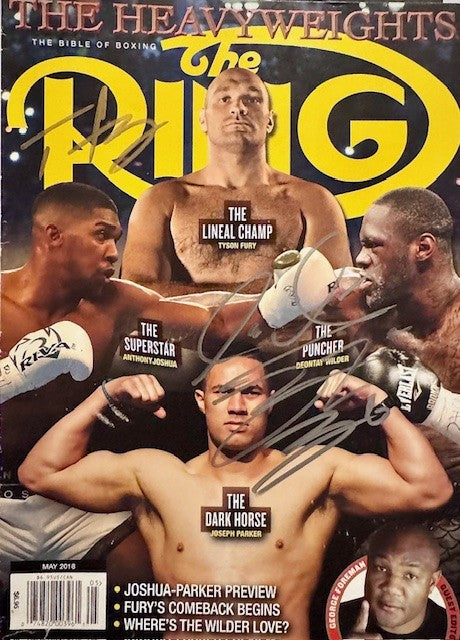 Tyson Fury & Wilder Dual Rare Boxing Magazine autographed by Fury & Wilder Cert