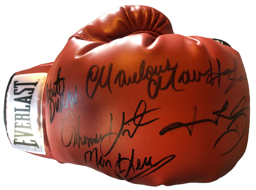 Duran, Hagler, Leonard, Hearns Autographed multisigned 4 Kings Boxing