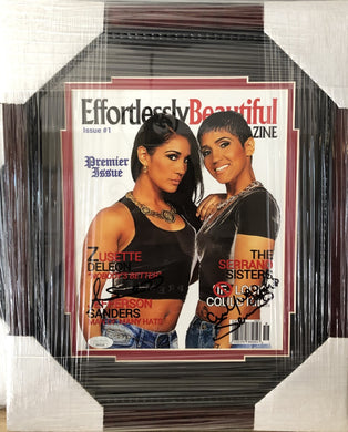 Amanda Serrano & Cindy Serrano Dual Signed Autographed Rare 8x10 JSA Framed