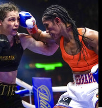 Amanda Serrano vs Katie Taylor. Hand Signed autographed fight worn Sports Bra