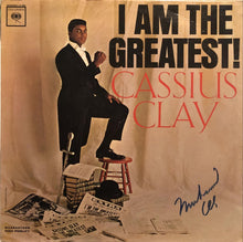 Muhammad Ali Autographed Rare Record Album Cover hand signed in blue ink with photo proof