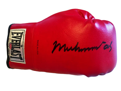 Muhammad Ali Steiner Sports Certified Autographed Everlast Red Boxing Glove Bold Signature.