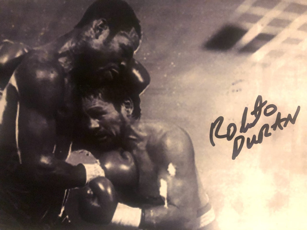 Roberto Duran Autographed Signed boxing 8x10 photo