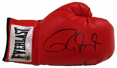 Roy Jones Jr. Everlast signed Autographed Red Boxing Glove Certified Photo proof.