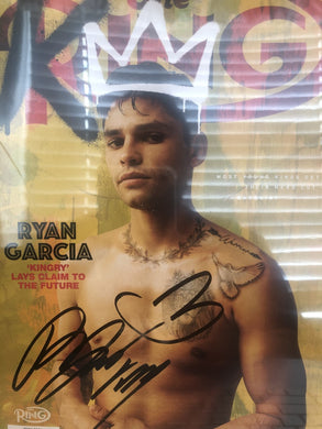 Ryan Garcia Signed Boxing Ring Magazine
