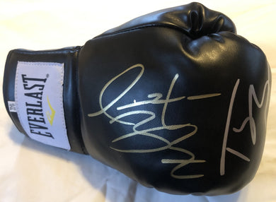 Tyson Fury vs Wilder Signed Black Everlast Boxing Glove Boxing Autograph Memorabilia