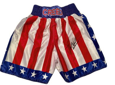 Carl Weathers Signed Custom Boxing Trunks Inscribed 