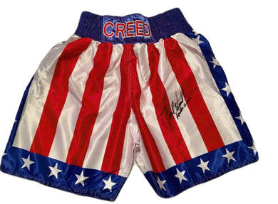 Carl Weathers Signed Custom Boxing Trunks Inscribed