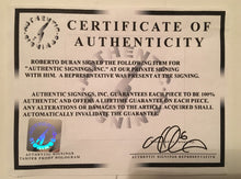 Roberto Duran Custom Boxing Robe Autographed in Black Signature Dual Certified