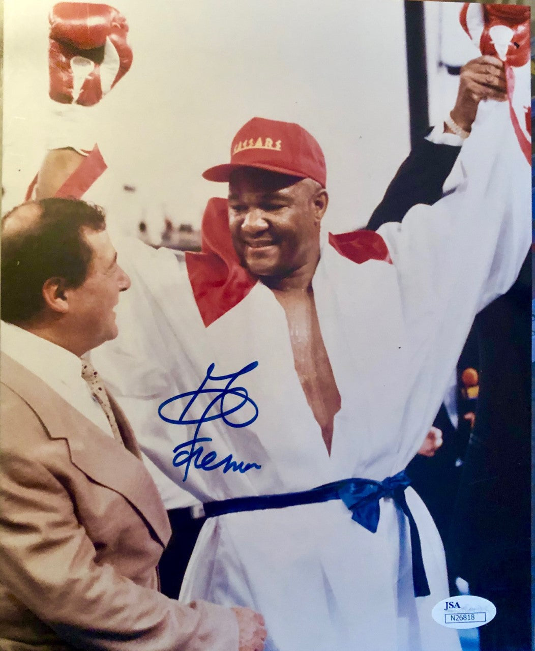 George Foreman Signed Autographed 8X10 Boxing Photo JSA