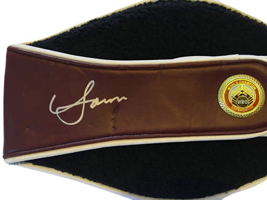 Vasyl Lomachenko Autographed Championship Boxing WBO Belt in Silver Signature