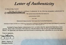 Muhammad Ali aka Cassius Clay Autographed Everlast Boxing Glove with Dual certification