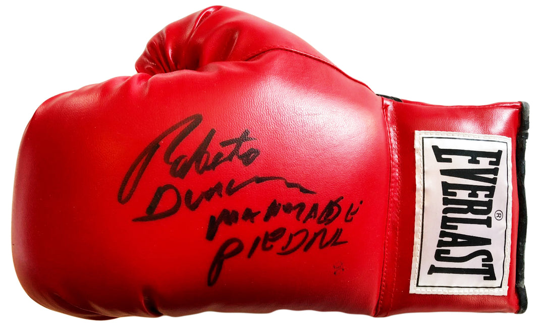 Roberto Duran Signed Everlast Boxing Glove Inscribed