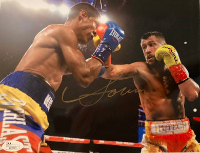 Vasyl Lomachenko Autographed 8 x 10 photo in Gold Signature, JSA CERT