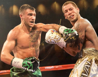 Vasyl Lomachenko Autographed 8 x 10 photo in Gold Signature, Photo Proof