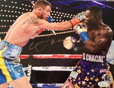 Vasyl Lomachenko Autographed 8 x 10 photo in Gold Signature, JSA CERT