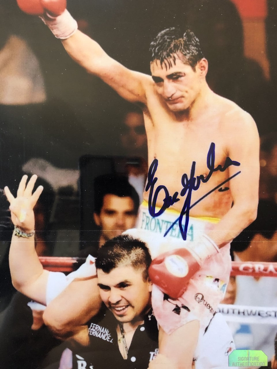 Erik Morales Autographed signed Boxing photo RARE