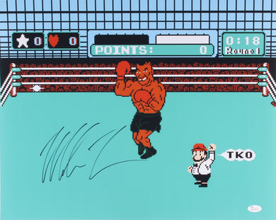 Mike Tyson Signed 16x20 Punch Out Photo (JSA COA)