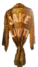 Autographed Jake LaMotta "The Ragging Bull" Leopard Skin Custom print Boxing Robe