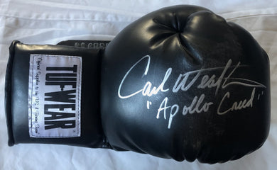 Carl Weathers Autographed TUFFWEAR Black Boxing Glove