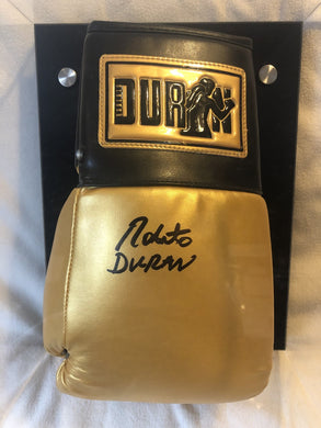 Roberto Duran autographed signed limited to 50 custom title made boxing gloves.