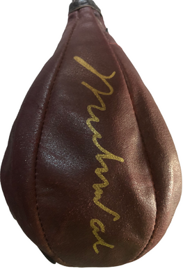 Muhammad Ali Vintage Speedbag Autographed Everlast Boxing Bag with A Bold Gold signature and S.O.P certified