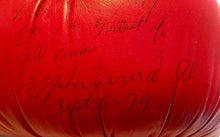 Muhammad Ali Autographed Vintage Boxing Glove with added Inscription and Dated with Full Letter JSA