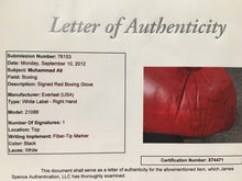 Muhammad Ali Autographed Vintage Boxing Glove with added Inscription and Dated with Full Letter JSA