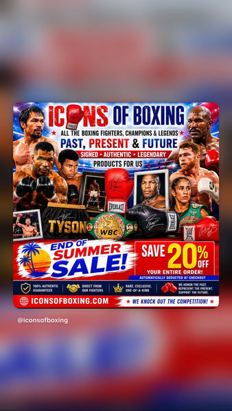 End of Summer Blowout Sale at icons of boxing