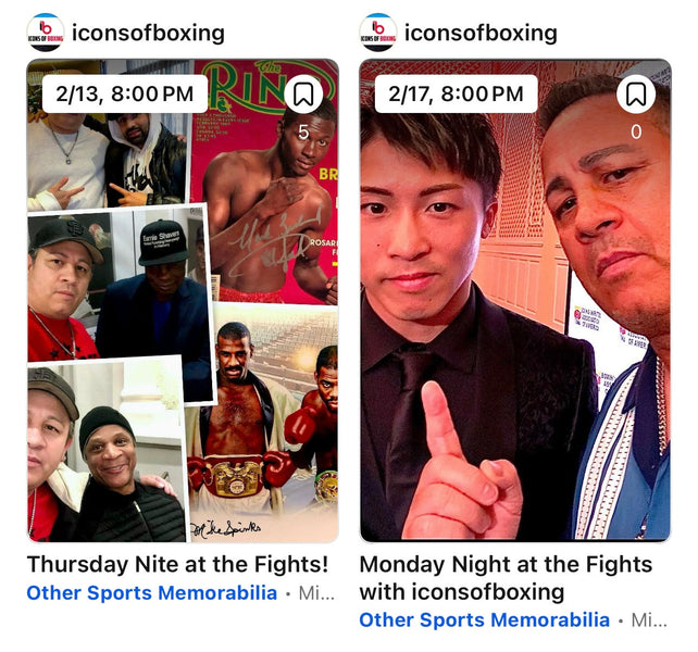 We get our items signed by our friends that are fighters!