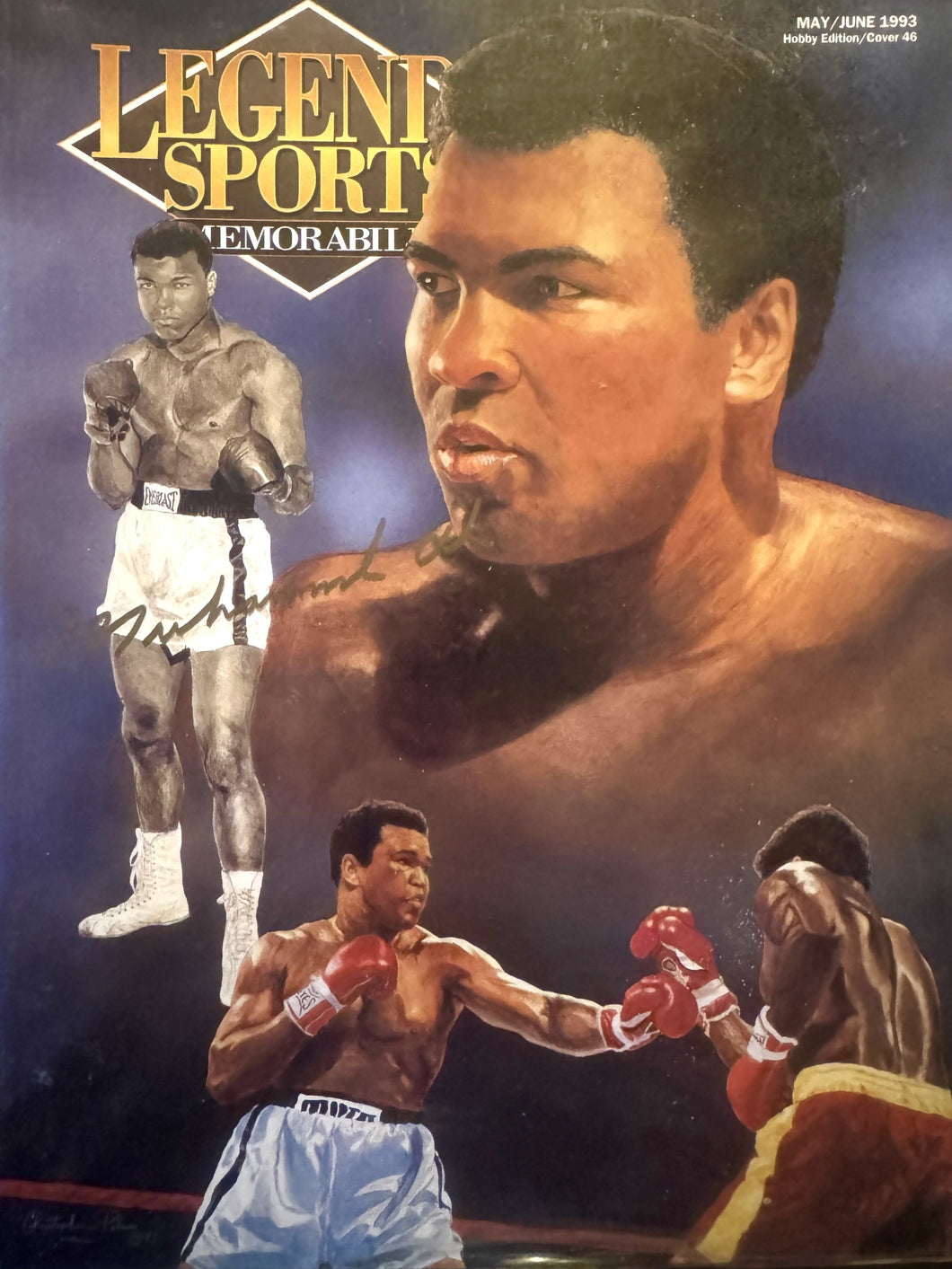 Muhammad Ali Autographed Signed Rare Vintage Boxing Magazine/program COA