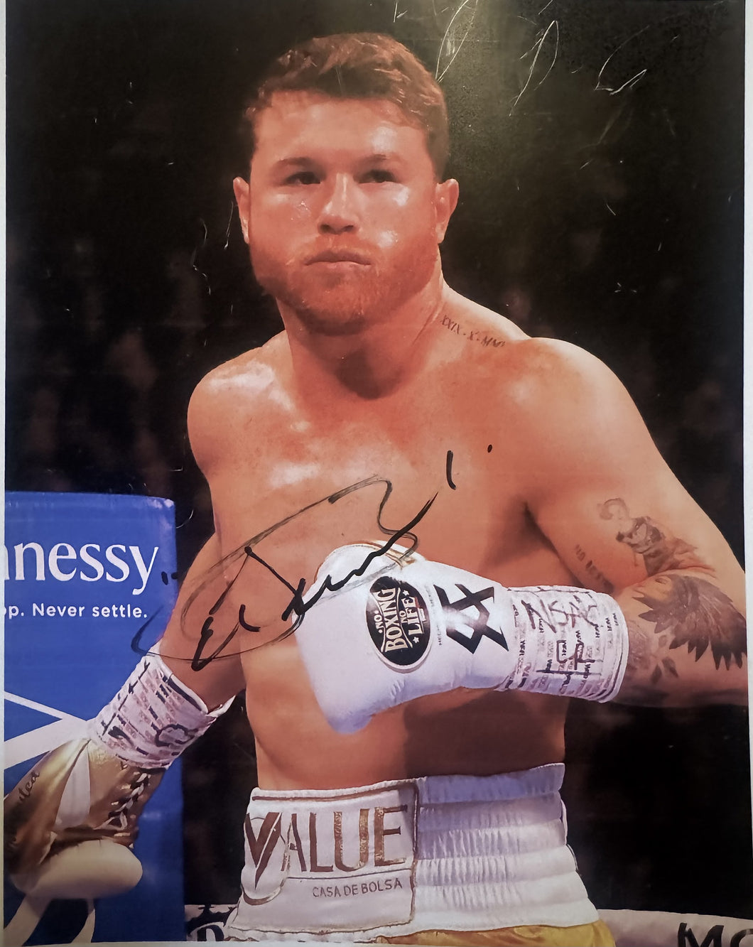 Canelo Alvarez signed 8x10 autographed Rare boxing photo of the legendary fighter COA