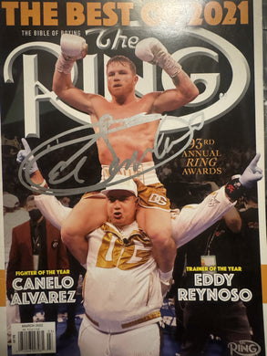 Canelo Alvarez Autographed Signed rare Ring Boxing Magazine/program COA