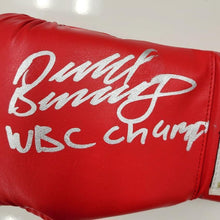 David Benavidez autographed silver signed boxing Glove Beckett
