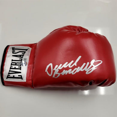 David Benavidez autographed silver signed boxing Glove Beckett