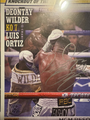 Deontay Wilder signed in Silver autographed boxing Rare photo COA.