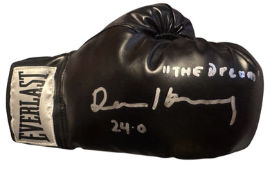 Devin Haney signed autographed the dream inscribed everlast Blk Boxing Glove COA.