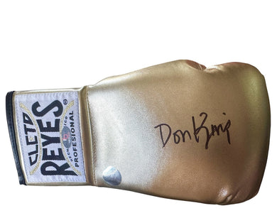 Hall of Famer Don King Autographed Gold Reyes Boxing Glove COA