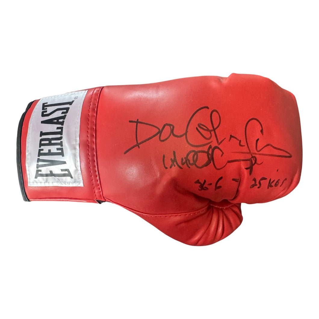 Donald Curry Rare Autographed Signed Everlast Red Boxing Glove COA.