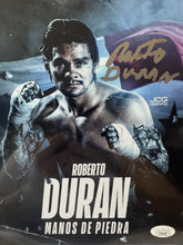 Roberto Duran signed autographed 8x10 Rare hands of stone JSA boxing photo of the legend.