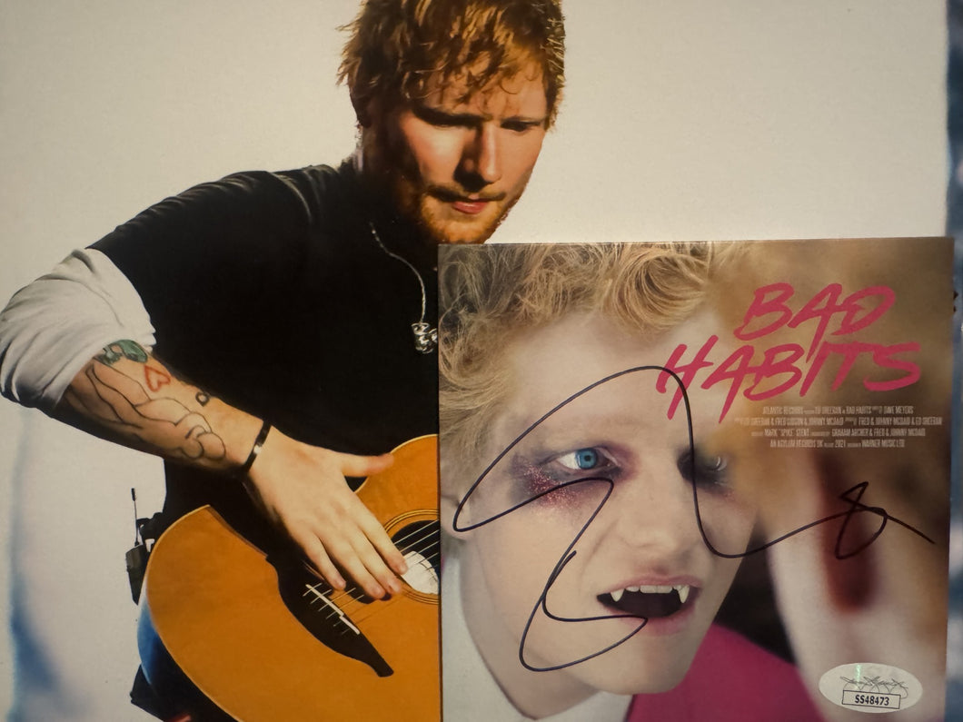 Ed Sheeran's track 'Bad Habits' Autographed Signed limited edition music CD with photo JSA COA (Copy)
