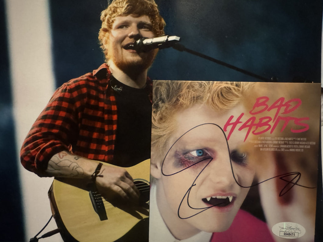 Ed Sheeran's track 'Bad Habits' Autographed Signed limited edition music CD with photo JSA COA (Copy) (Copy)