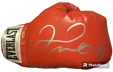 Floyd Mayweather Jr. Autographed signed in silver red boxing glove COA