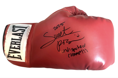 Gabriela Diana Fundora signed rare autographed red everlast boxing glove from the female Champ COA.