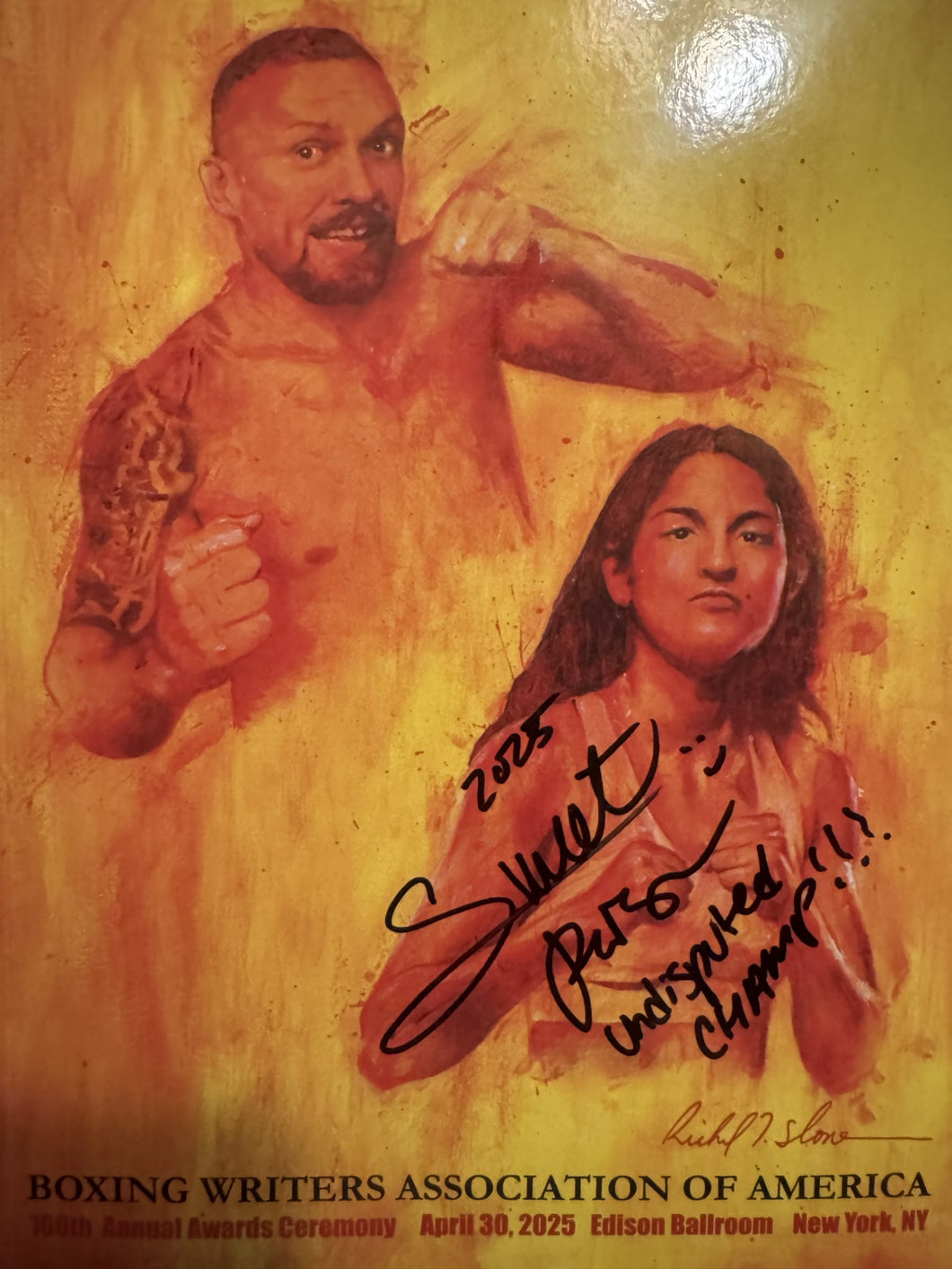 Gabriela Fundora signed Autographed Boxing Rare Program/Magazine. COA