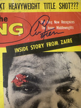 George Foreman signed Autographed Rare Vintage Boxing Magazine/program COA