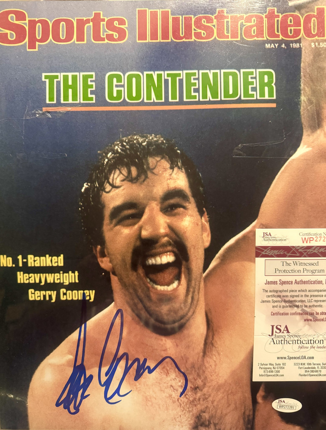 Gerry Cooney signed autographed 11x14 sports magazine cover Boxing photo COA.