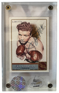 Jake LaMotta autographed signed rare collectors Boxing Card, COA