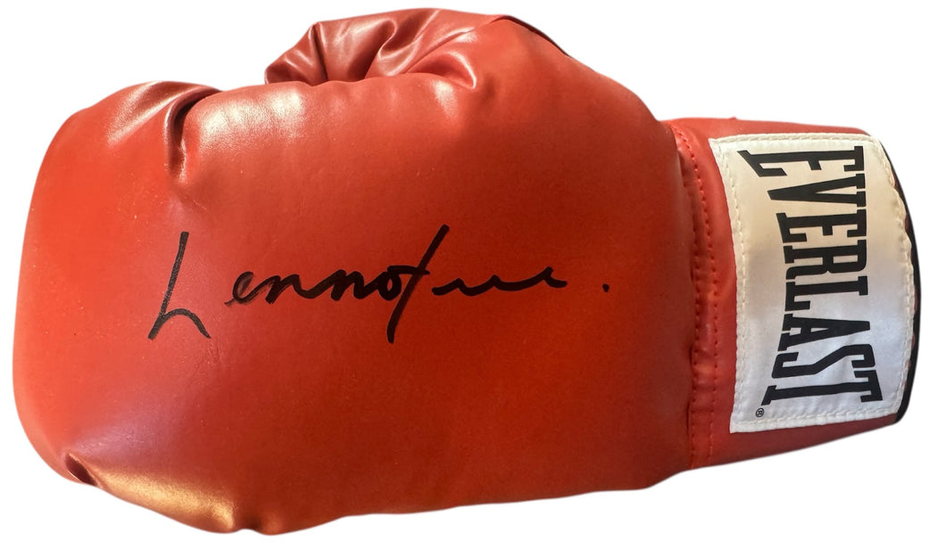 Lennox Lewis Autographed Signed Rare Boxing Glove signed in blk. COA